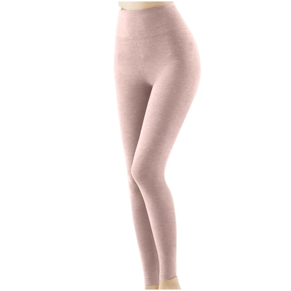 successthop Womens Warm Leggings Trendy Loose Soft Cropped Pant Comfortable Solid Lightweight Winter Bottom Pink 2XL