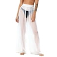 thumbnail image 1 of successthop Womens Wide Leg Pants Beach Flowy Trousers Elegant High Waist Bottoms Solid Lightweight Boho Vacation Slacks, 1 of 7