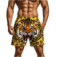 thumbnail image 1 of successthop Workout Shorts Men Big Men Animals Print Drawstring Knee Length Pant Elastic Waist Shorts with Pockets S, 1 of 9