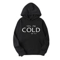 thumbnail image 1 of successthop Yes I am Cold Hoodie for Women Long Sleeve Hooded Sweatshirt Pullover Tops Letter Streetwear with Pockets XL, 1 of 5