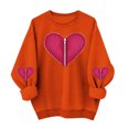 thumbnail image 1 of successthop Zip Up Sweatshirts for Women Heart Casual Crewneck No Hood Tops Long Sleeve Outfits Festival Clothes L, 1 of 6