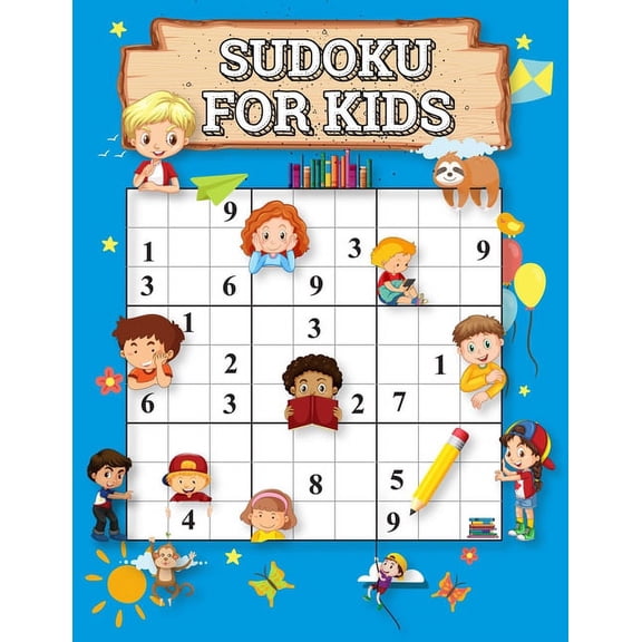 sudoku for kids: 180 sudoku puzzles for children 8 to 12 with solutions(improving memory and logical thinking)-large print (Paperback)