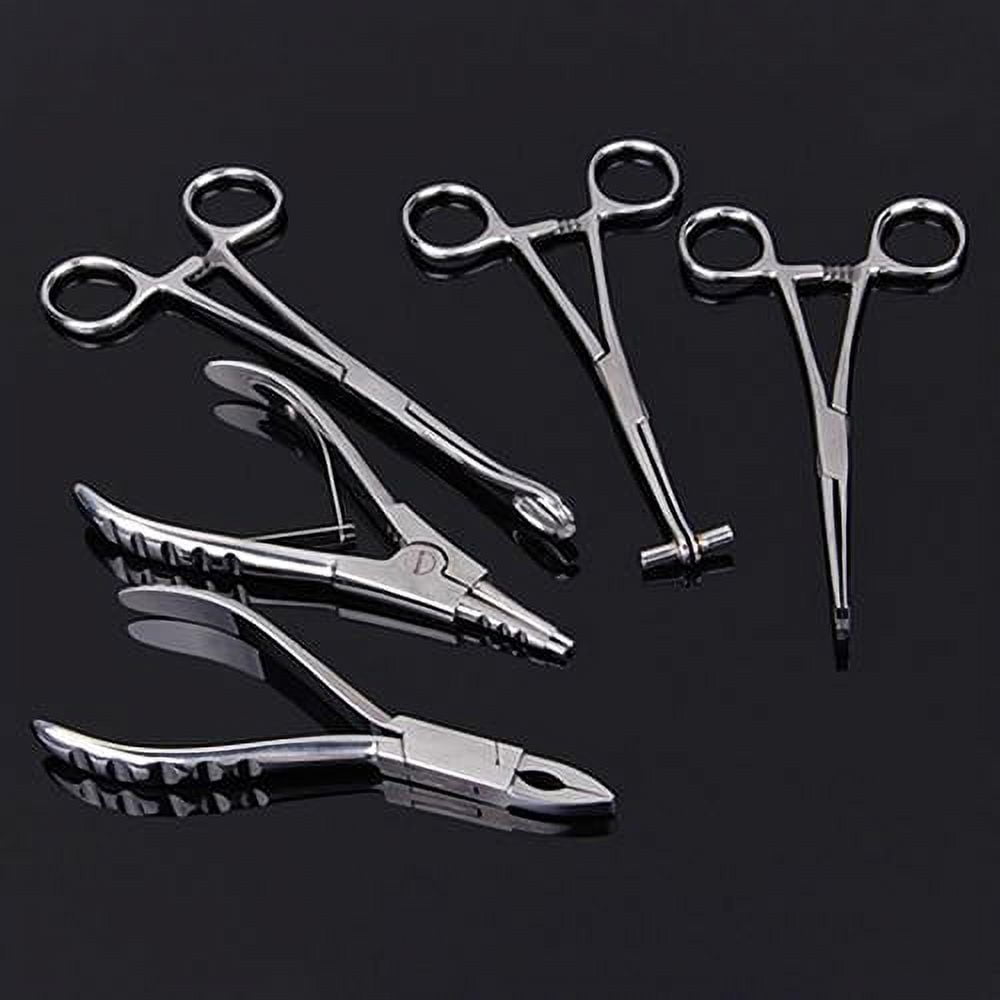 1pc Piercing Pliers To Remove Ball 316L Surgical Steel Piercing Forcep Tool  Ear Lip Navel Nose Round Open Septum Piercings Clamp