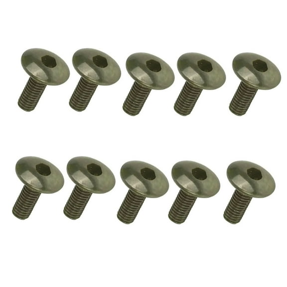 Suitable for 10pcs Motorcycle Panel Body 6mm Big Flat Head Inner Hexagon Bolt M6 for Electric Scooter Motorcycle License Plate Screw