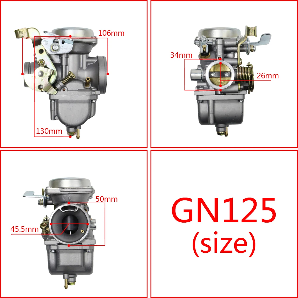 suitable for Carburetor Carb For Suzuki GN125 1994 - 2001 GS125 GN 125 EN125 GN125E 26mm Motorcycle