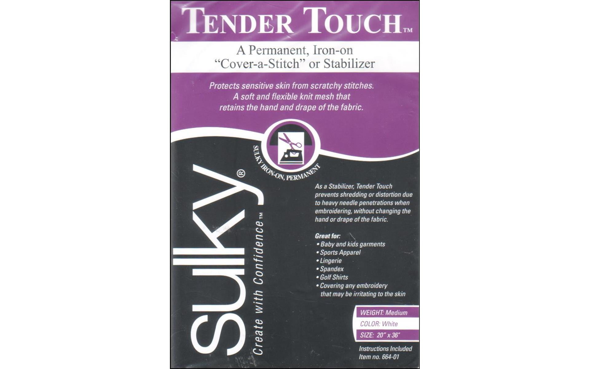 sulky tender touch pkg 1yd 20x36 white 