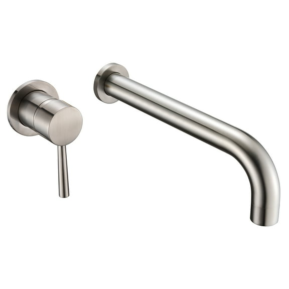 sumerain Bathtub Faucet Brushed Nickel Wall Mount Tub Faucet Single Left-Handed Handle