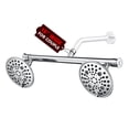 thumbnail image 1 of sumerain Dual Showerhead Combo with Built-In Shut-Off Valve, 6 Settings and 20 Inch Long Shower Arm for Couples, Chrome Finish, 1 of 11