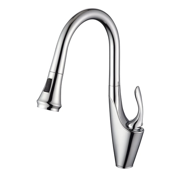 sumerain Kitchen Faucets with Pull Down Sprayer, High Arc Single Handle Stainless Steel Pull Out Kitchen Sink Faucet 1 Hole Chrome Finish