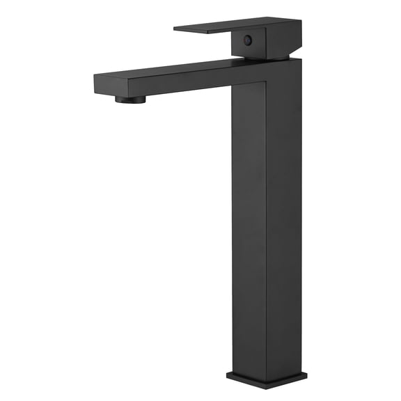 sumerain Matte Black Single Handle Bathroom Vessel Sink Faucet, Tall Bathroom Faucet Single Hole Single Handle,Stainless Steel