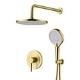 thumbnail image 1 of Sumerain Shower System with 10 Inch Shower Head and 3 Settings Handheld Spray, Rainfall Shower Fixtures Brushed Gold Finish, Included Brass Rough-in Valve, 1 of 12