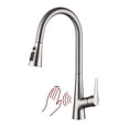 thumbnail image 1 of sumerain Touchless Kitchen Faucet with Pull-Down Sprayer,Single Handle Hands-Free Motion Sensor Kitchen Sink Faucet Brushed Nickel, 1 of 15