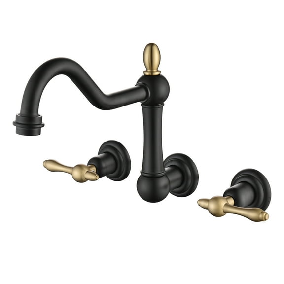 sumerain Wall Mount Bathtub Faucet Matte Black Tub Filler Vintage Leg clawfoot Tub Faucet