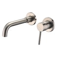 thumbnail image 1 of Sumerain Wall Mount Bathroom Sink Faucet Brushed Nickel,Single Handle Wall Mount Lavatory Faucet with Brass Rough-in Valve, 1 of 12