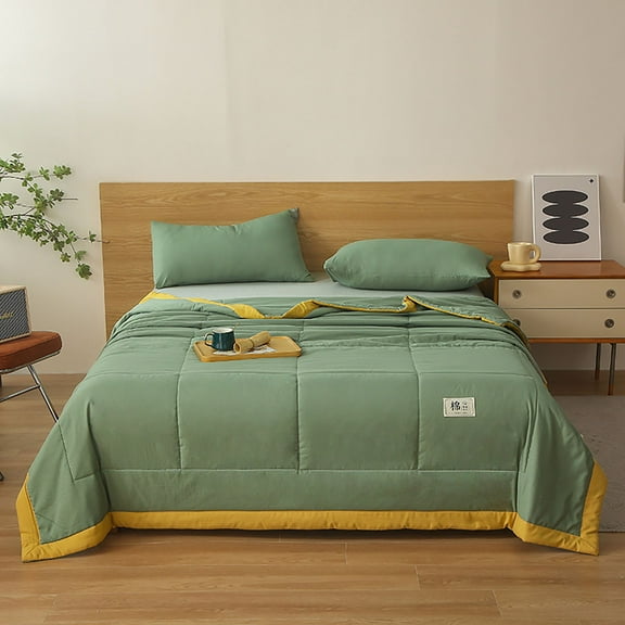 summer cool quilt, thin DB: Grade a Mother Infant Friendly Summer Air Conditioner Quilt Lightweight & Breathable Blanket Insert Machine Washable Soft & Skin Friendly Material (Without Pillow)