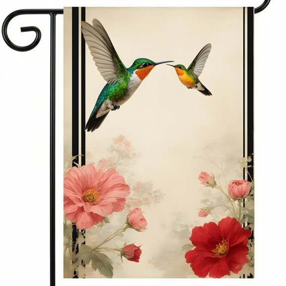 summer flags for outside A couple of birds that are flying in the air. - seasonal flags for outside 28 x 40 Inches for Outside Home Decoration