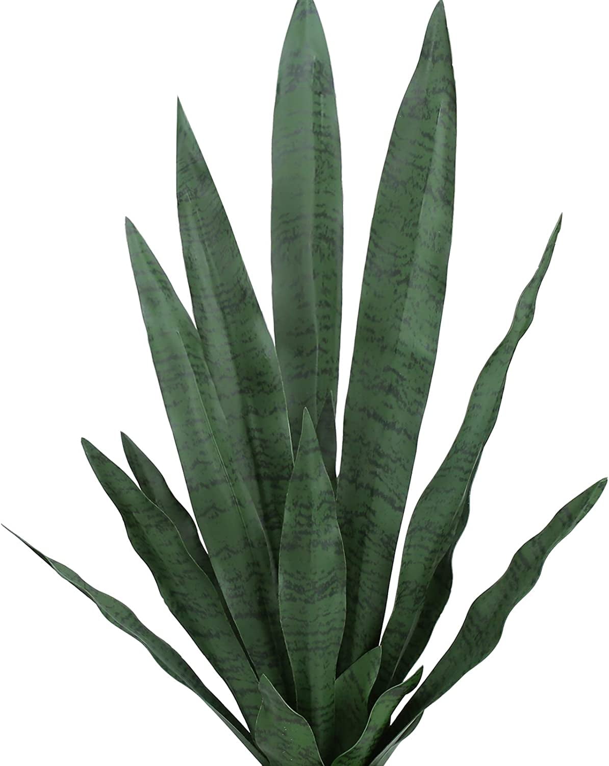 Eco-Friendly 23" Green Faux Snake Plant Leaves Set for Indoor/Outdoor Decor