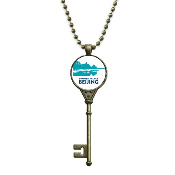 summer plurban tourism beijing china key necklace pendant tray embellished chain