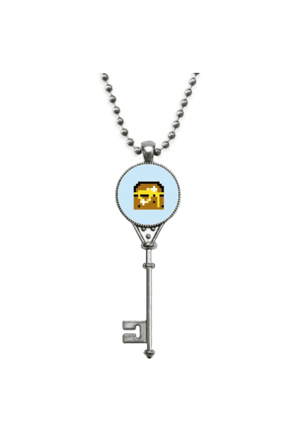 summer sail box treasure hunt pendant vintage necklsilver key jewelry
