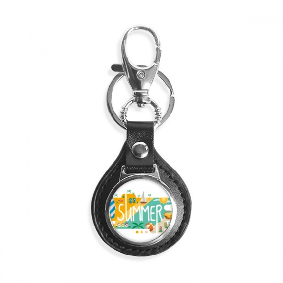 summer season illustration key link chain keyholder finder hook metal