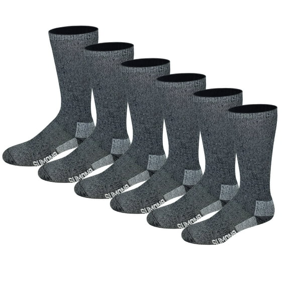 sumona 6 Pairs Pack Men's 75% Merino Wool Hiking Thermal Boot Socks