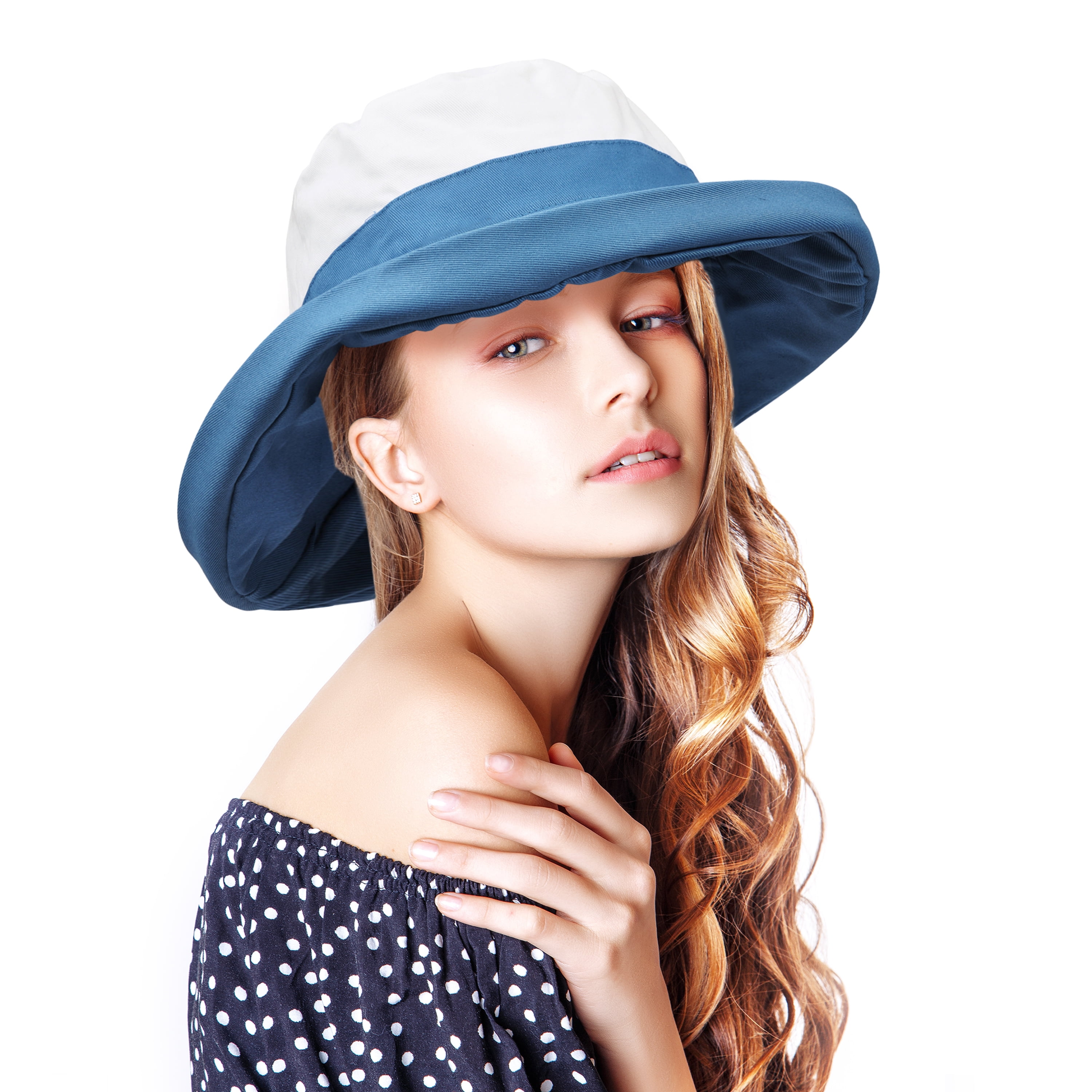 sun blocker women's sun hat upf 50+ bucket cap packable outdoor travel hat  