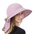 thumbnail image 1 of sun blocker women's travel sun hat upf 50+ large brim beach neck flap hat, 1 of 6