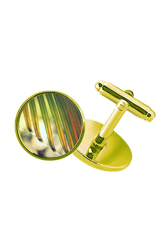 sun picture nature studded business metal cufflinks en