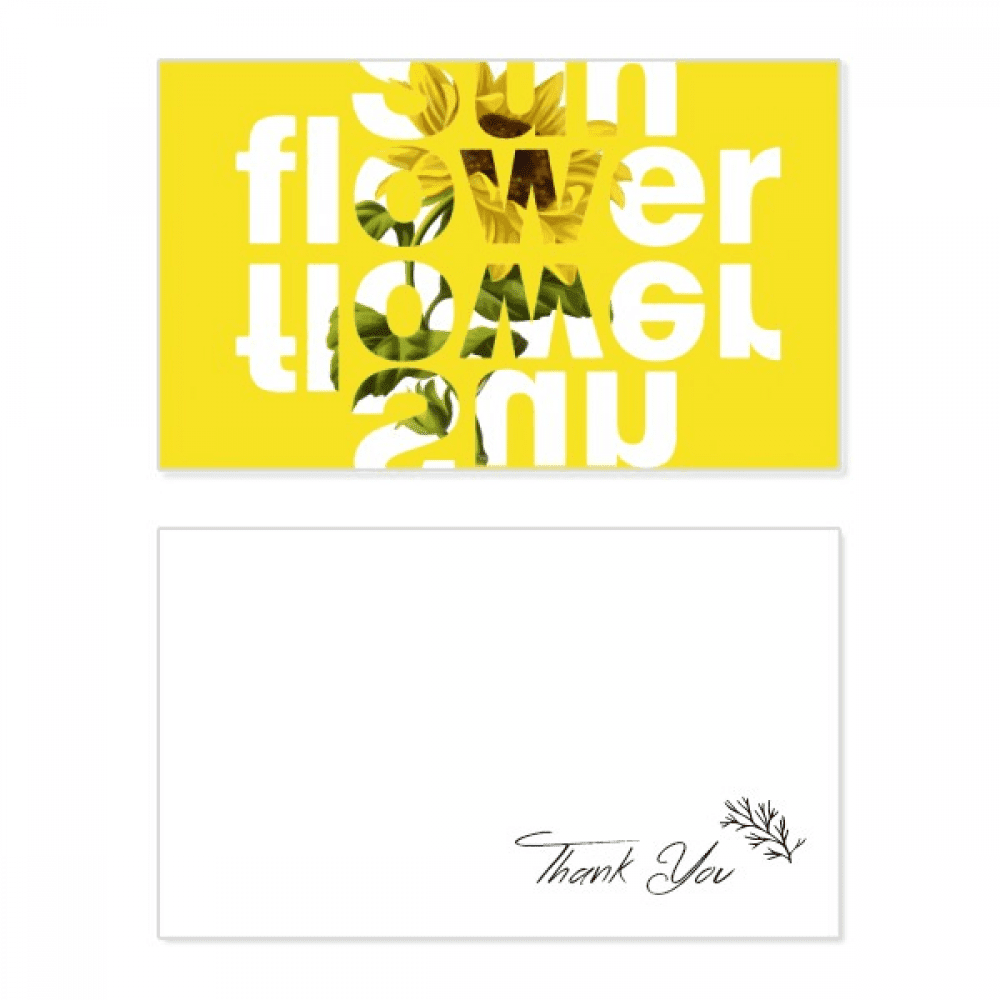 sun sunflower flowers thank you card birthday paper greeting wedding appreciation