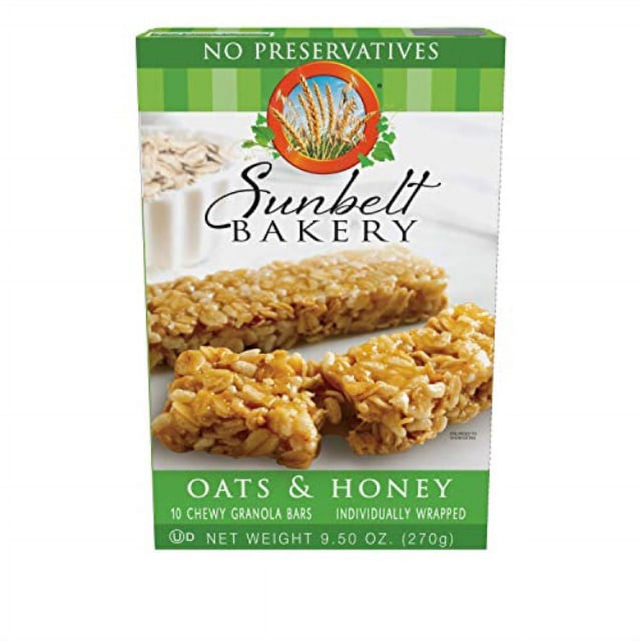 sunbelt bakery oat and honey chewy granola bars. 1.0 oz bars, 40 count
