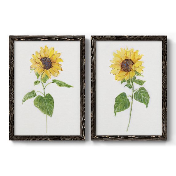 Sunflower I - Premium Framed Canvas 2 Piece Set - Ready to Hang