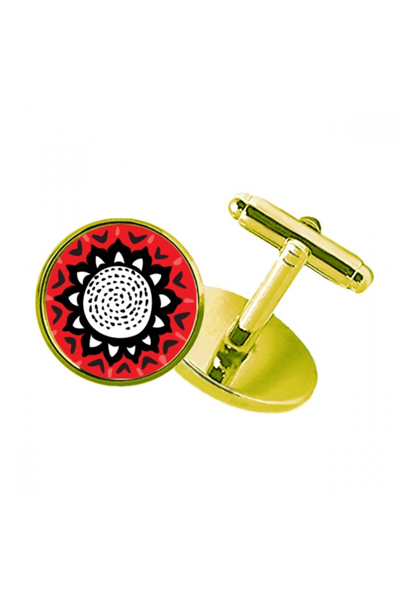 sunflower outline mexico totems celebrate studded business metal cufflinks en