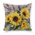 thumbnail image 1 of sunflowers lavenders painting Linen toss pillowcase decoration pillowcase gifting preferred 18x18 inch cushion cover sofa pillowcase sofa bedroom living room car, 1 of 7