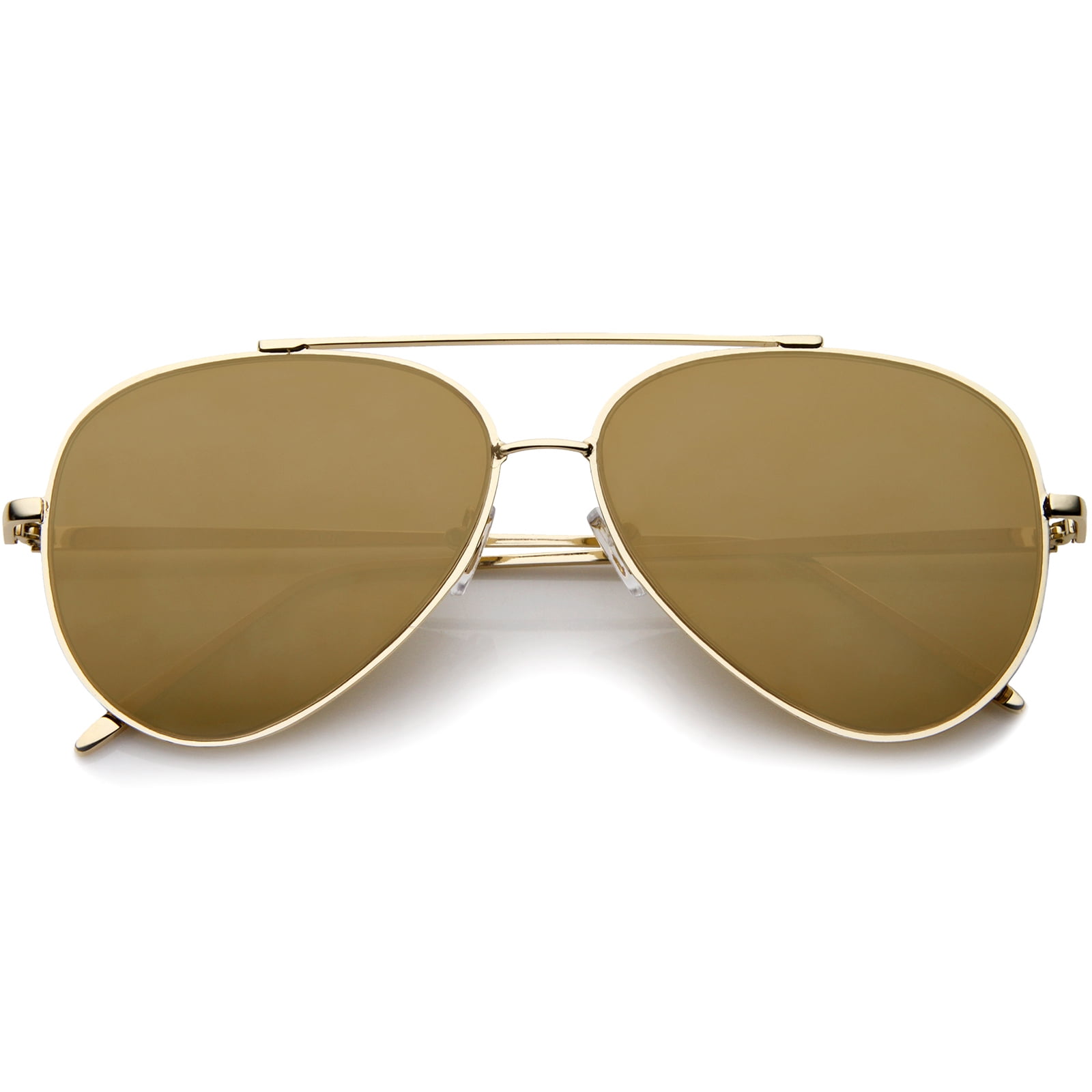 sunglassLA Female Mod Fashion Teardrop Rimless Mirror Flat 