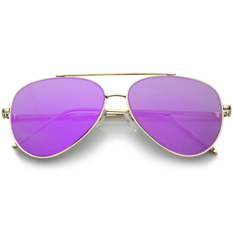 Sunglasses Frames Purple Mirror Lens Sunglasses SunglassLA Female