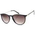 thumbnail image 1 of sunglassLA Female Women's Keyhole Nose Bridge Metal Temple Round Lens Cat Eye Sunglasses 54mm (Black-Silver / Lavender) - 54mm, 1 of 1