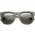 thumbnail image 1 of sunglassLA - High Fashion Alligator Metal Temple Bold Rimmed Flat Top Sunglasses - 50mm, 1 of 4