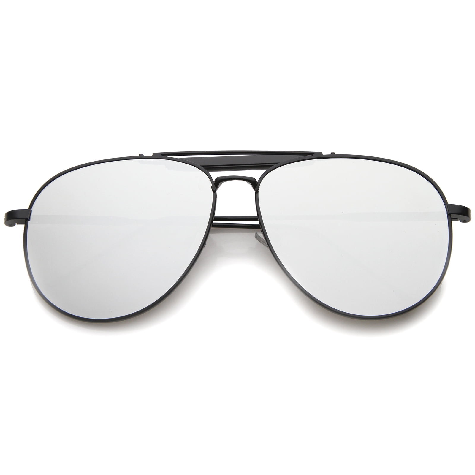 sunglassLA Unisex Large Classic Teardrop Crossbar Mirrored Flat