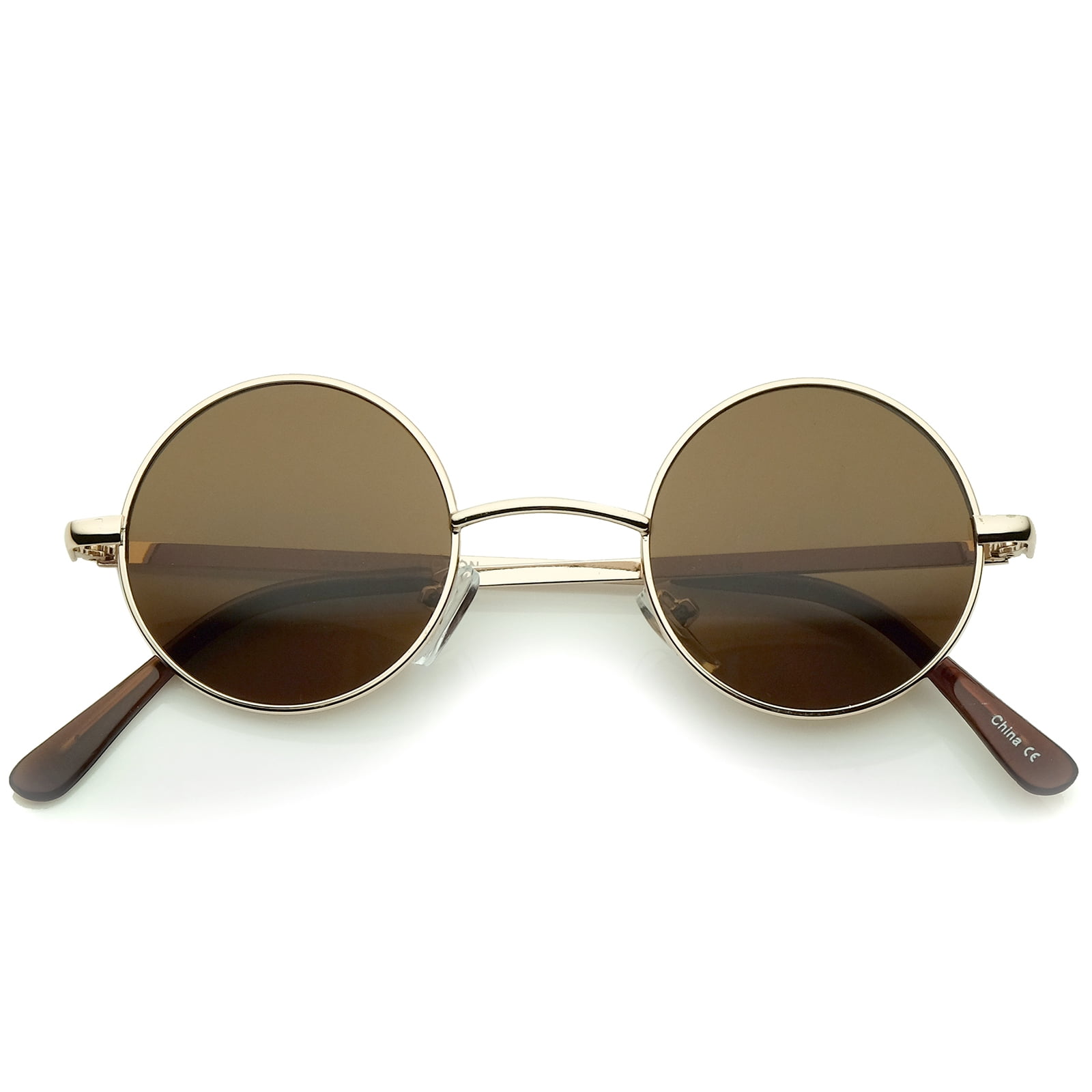 Small Retro Lennon Inspired Style Neutral-Colored Lens Round Metal