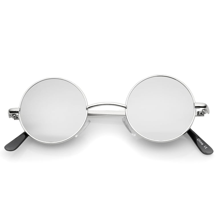 sunglassLA Unisex Small Retro Lennon Style Colored Mirror  display picture 1