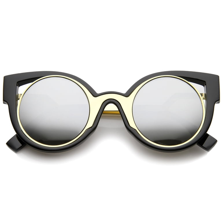 sunglassLA Unisex Womens Inner Metal Frame Zigzag Stepped  display picture 3