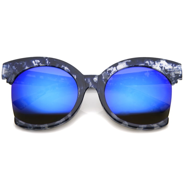 sunglassLA Unisex Womens Oversize Side Cut Marble Frame  display picture 1