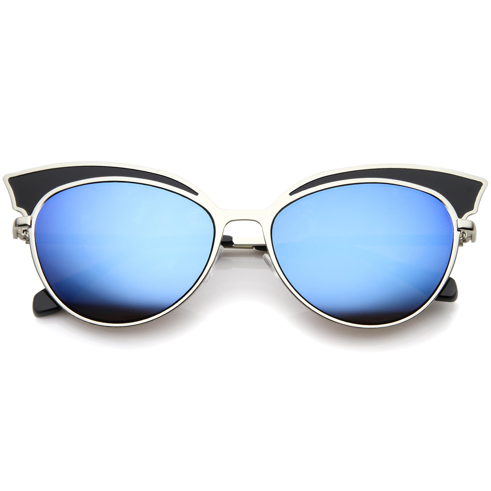 sunglassLA Unisex Womens Two-Tone Oversized Metal Mirrored  display picture 1