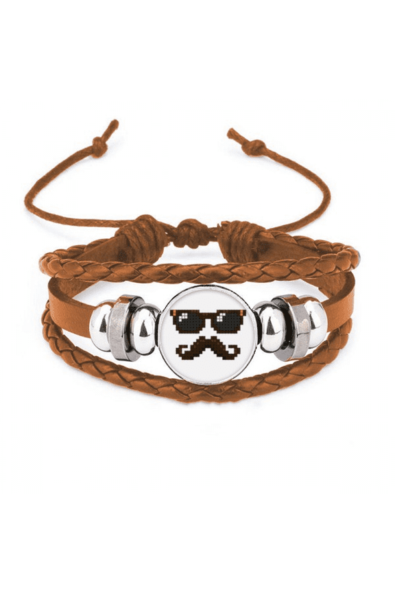 sunglasses beard man bracelet wristband leather jewelry ornament