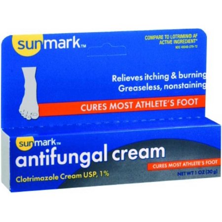 sunmark Antifungal Cream, 1% Clotrimazole, Relieves Itching, 1 Count