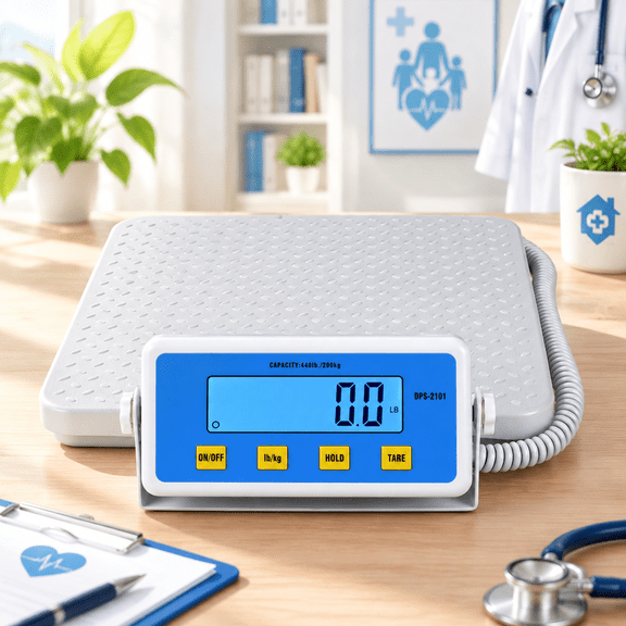 sunorchid Physician Scale, 440 lb High Capacity Digital Medical Weight Scale with Remote Wall-Mount Display, Professional Bathroom Scale for Home Health, Doctor Office, Gym, 1PC