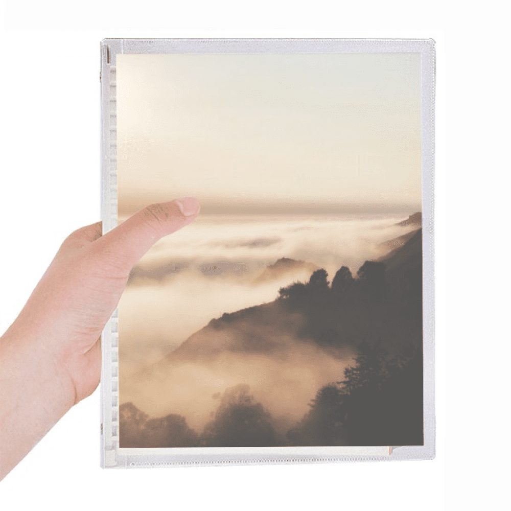 sunrise sunset mountain fog landscape notebook loose diary refillable journal statiry