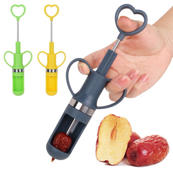 sunsanly 1/2Pcs Cherry Olive Pitter Tool Stainless Steel Corer Remover for Easy Pit Removal Multi-Function Fruit Stoner for Cherries Dates Grapes