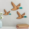 thumbnail image 1 of sunsanly 1/3Pcs Wooden Mallard Duck Wall Decoration Home Office Living Room Indoor Outdoor Flying Ducks Ornament Pendant Wood Craft Nature Lovers Gift, 1 of 8