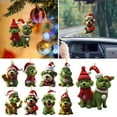 thumbnail image 1 of sunsanly 1/9Pcs Christmas Green Hair Dog Decoration Reusable Holiday Decor Xmas Tree Puppy Animal Hanging Ornament Pendant Party Supplies Gift, 1 of 8